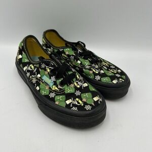 Vans The Simpsons GLOW BART Shoes Boys‎ Size 12.5 Skateboarding Skelton Nuclear
